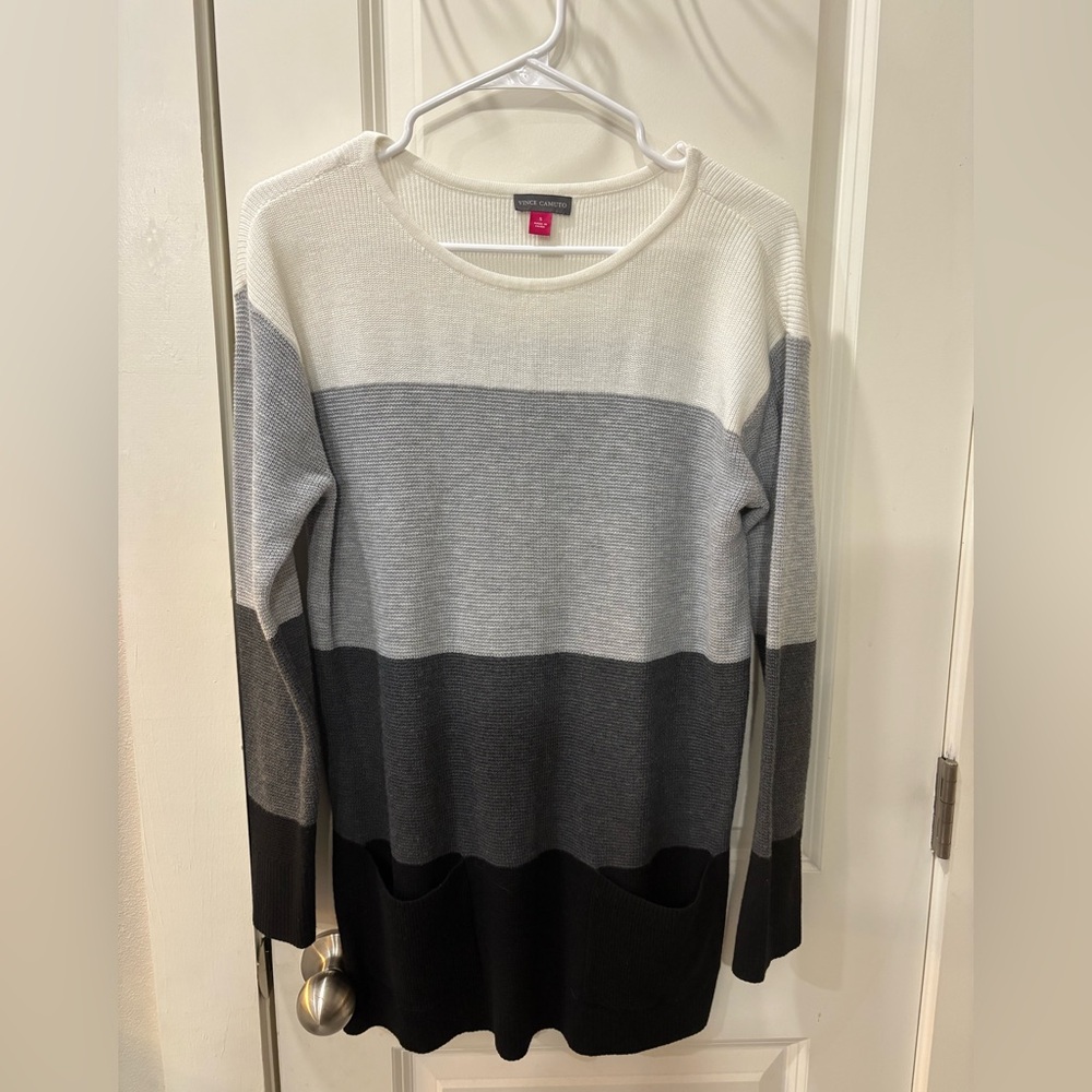 Vince Camuto Striped Sweater with Pockets